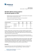 Borealis delivers strong result in the second quarter of 2015