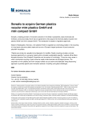 Borealis to acquire German plastics recycler mtm plastics GmbH and mtm compact GmbH