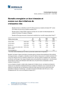 Borealis enregistre un bon trimestre et avance sur des initiatives de croissance clés