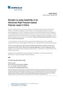 Borealis to study feasibility of an Advanced High Pressure based Polymer asset in China