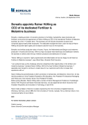Borealis appoints Rainer Höfling as CEO of its dedicated Fertilizer & Melamine business