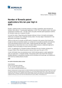 Number of Borealis patent applications hits ten-year high in 2018 
