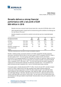 Borealis delivers a strong financial performance with a net profit of EUR 906 million in 2018