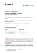Borealis to acquire NOVA Chemicals ownership interest in Novealis Joint Venture_EN