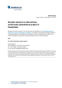 20 05 19 Borealis decision to discontinue world-scale polyethylene project in Kazakhstann_EN