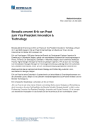 2020 05 26 Borealis ernennt Erik van Praet zum Vice President Innovation & Technology_DE