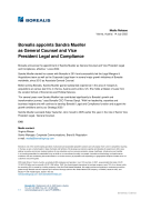 2022 07 14 Borealis Vice President Legal Compliance EN