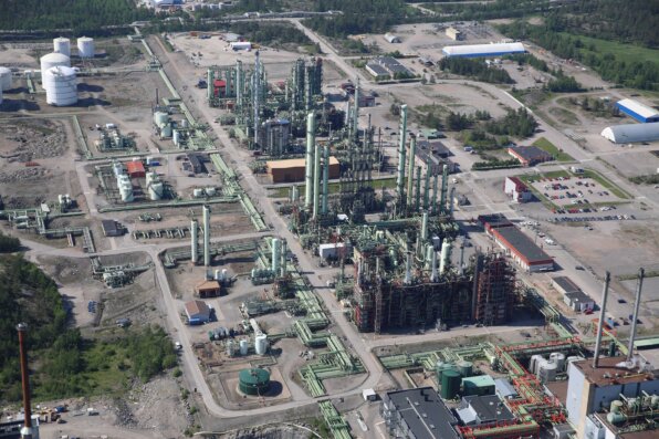 Photo: Aerial view of the Borealis production location in Porvoo, Finland.