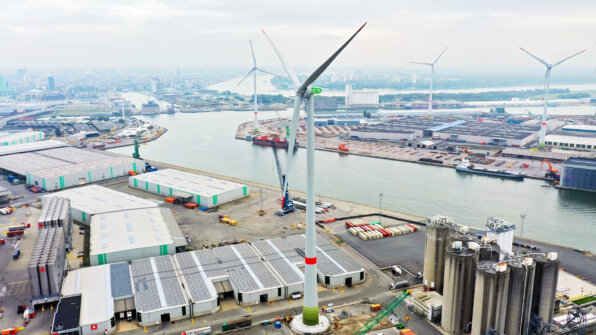 Photo: Wind turbines in the Port of Antwerp