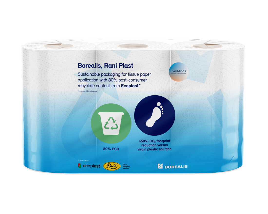 Kitchen paper packaging Borealis and Rani Plast
