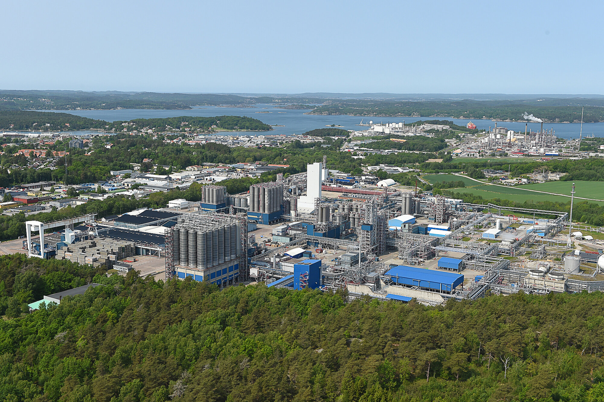 Airview of Borealis location in Stenungsund, Sweden